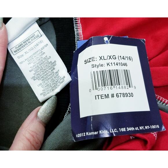 UNLV Tshirt Pajama Top Boys XL Raglan Red Gray Motorcycle Rev It Up - Picture 4 of 10